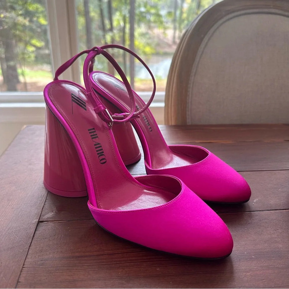 The ATTICO Luz Satin Fuschia Slingback NWT - Picture 2 of 10